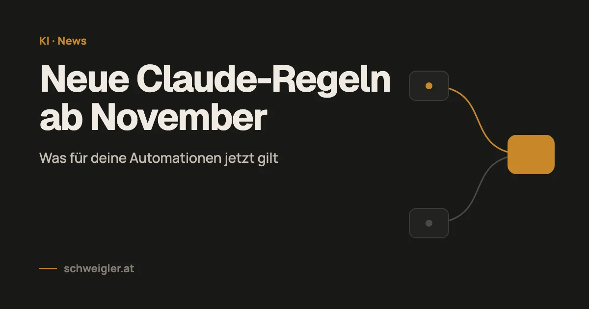 Checkliste neben einem Laptop mit Automations-Workflow – Sinnbild für die neuen Claude-Nutzungsrichtlinien ab 12. November 2026